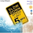 thumbnail image 4 of Slow Down Speed Limit 5MPH Sign, 12" x 18" Rust Free Heavy Duty Aluminum Safety Caution Signs, 4 of 5