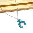 thumbnail image 1 of Collar turquesa para mujer, estilo bohemio, retro, con personalidad, colgante geométrico, joyería, 1 of 6