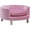 Light Pink, variant on Critter Sitters 28-In. Faux-Velvet Gray Oval Pet Bed for Small-Sized Dogs and Cats