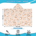 thumbnail image 2 of Shibainu and Love Hooded Bath Towel，60"x35" for Ages 3 To 12 Kids, Quick Dry Lightweight Soft Microfiber Hood Beach Towel Cover Up for Kids, 2 of 7