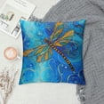 thumbnail image 2 of Jiayy  Blue Dragonfly Throw Pillow Cover Decorative Modern Cushion Covers Square for Living Room Bed Sofa Chair Sofa, 2 of 5