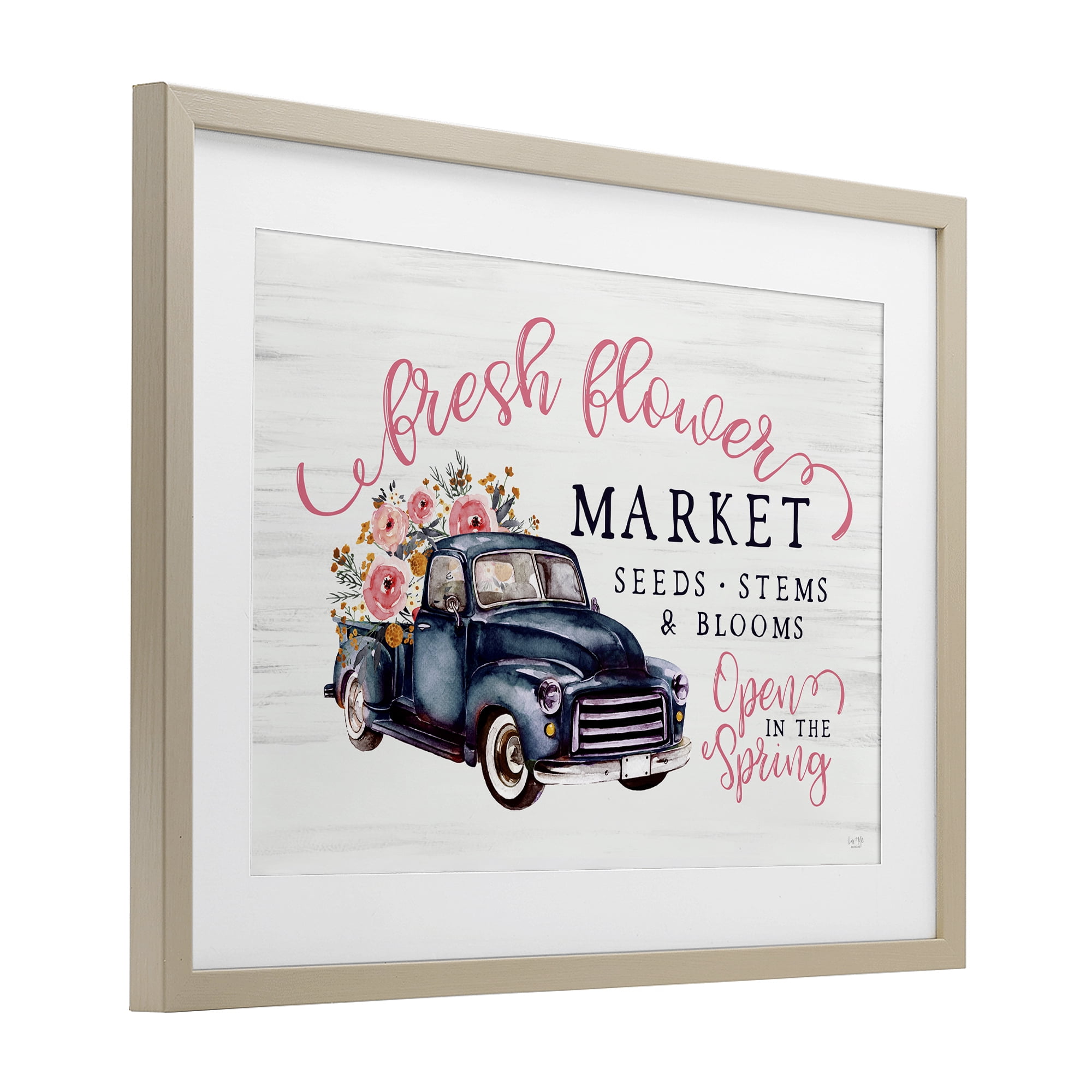 Stupell Industries Antique Spring Market Birch Framed Print Under Glass, design by Lux + Me Designs