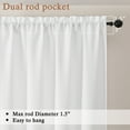 thumbnail image 7 of OVZME Judy White Valance Curtain with Rod Pocket, Light Filtering Short Curtain for Kitchen Bathroom & Basement Windows, 1 Panel, 60 x 12 Inches, 7 of 7