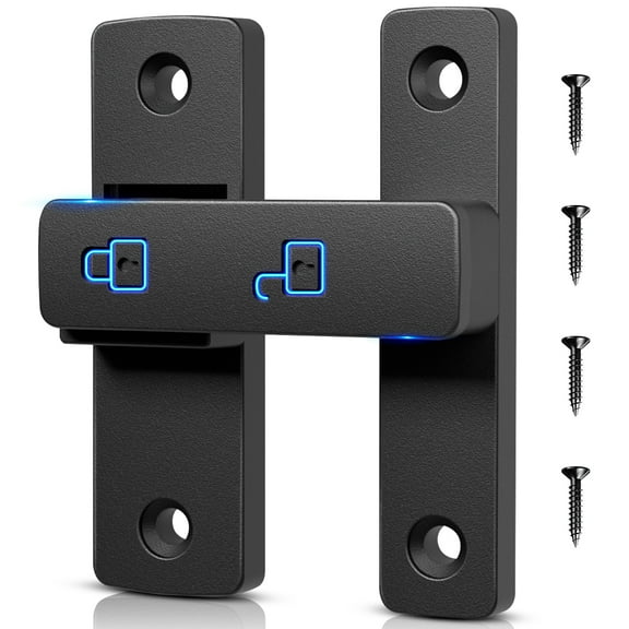 Barn Door Lock, 90/180 Degree Flip Latch, 3” Safety Sliding Door Latch Lock, Heavy Duty Door Security Gate Latches for Barn, Fence, Garden, Cabinet, Garage and Window (180 Degree)