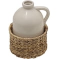 thumbnail image 2 of Elements Decorative Rattan Basket Vase Ceramic 7.48 x 7.48 x 9.45 inches White, 2 of 5