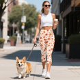 thumbnail image 5 of HELLHERO Thanksgiving Yoga Leggings for Women Fall Pumpkin Printed Capri Leggings with Pockets Maple Leaves Printed Yoga Pants for Sports Gym, 2XL, 5 of 7