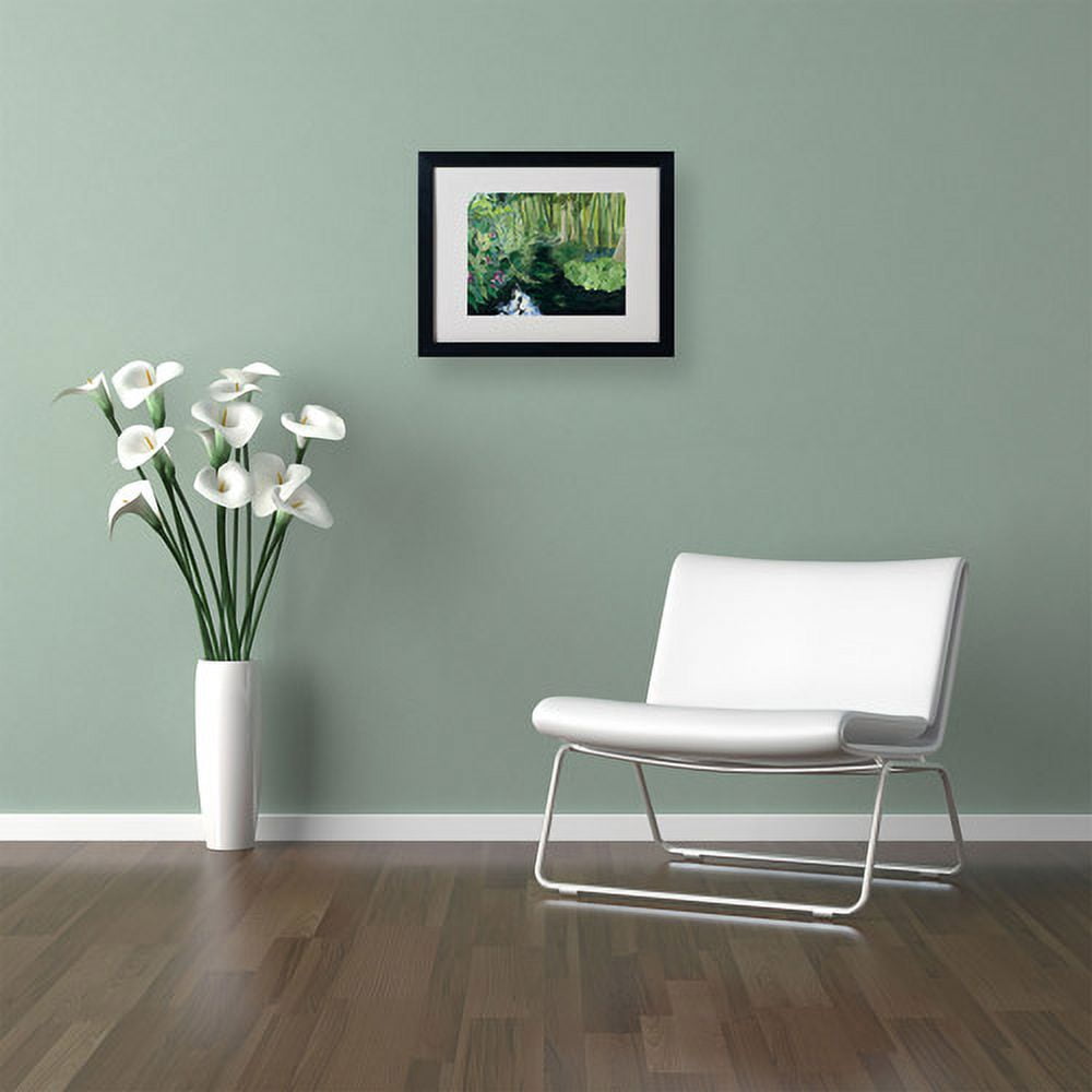 Trademark Fine Art "Bamboo Garden" Canvas Art by Anonymous, Black Frame