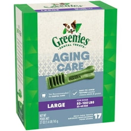 Greenies Aging Care Regular Natural Dog Dental Care Chews Oral Health Dog Treats 27 Oz Pack 27 Treats Walmart
