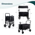 FUNYARD Stroller Wagon for 2 Kids ,Cart Stroller Folding Wagon Push