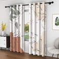 thumbnail image 4 of Lfeey Boho Geometric Beige Blackout Sun Modern Print Blackout Curtains for Living Room Bedroom, 42x108 inch, 2 Panels, 4 of 6