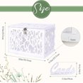 thumbnail image 3 of DIY Wedding Card Box with Slot PVC Hollow Wedding Envelope Box with Lock and Card Sign Money Box Card Box for Wedding Reception Birthday Baby Shower Graduation Party Supplies, 3 of 6