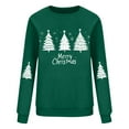 thumbnail image 5 of Craaazy Christmas Shirts for Women Christmas Printed Fashionable Loose Casual Long Sleeved Tops Crew Neck Sweatshirt Gifts For Women, 5 of 6