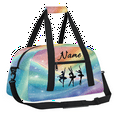 thumbnail image 3 of Qzaxky Custom Dance Bag Personalized Gym Bag Duffle Bag Large Dance Bag for Girls with Name Overnight Bag Magic Shining Rainbow, 3 of 7
