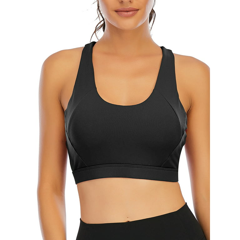 Sports Bra High Impact for Large Bust Longline Push Up Sports Bras