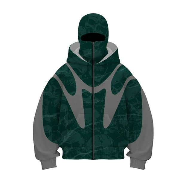 MHFRRA Sudaderas con Capucha y Cremallera para Hombre Elegante Sudadera con Capucha y Cremallera para Hombre, Ideal para Uso Informal En Primavera, Otoño E Invierno Verde oscuro