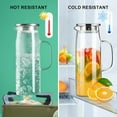 thumbnail image 4 of Wzw Glass Pitcher with Lid and Spout 50oz/ 1.5L Hot/Cold Water Pitcher Iced Tea Pitcher for the Shelf of Fridge Easy to Clean, 4 of 7
