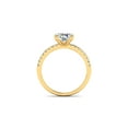 thumbnail image 4 of 2.00 Carat TW Women's Moissanite and Natural Diamond Solitaire Engagment Ring in 10k Yellow Gold (Size 5.5), 4 of 4