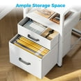 thumbnail image 5 of Casacomoda 55 inch Computer Desk with 5 Drawers and File Cabinet for Storage, Office Desk with Storage Shelf & Power Outlets, Home Office Desks, White, 5 of 9