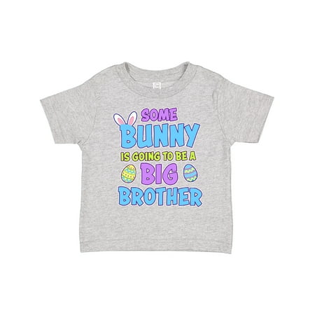 

Inktastic Some Bunny is Going to Be a Big Brother with Bunny Ears and Eggs Gift Toddler Boy Girl T-Shirt