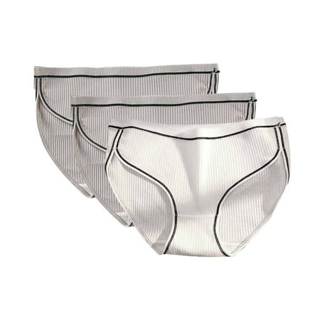 HCURIBAD Cotton Underwear for Women  Clearance! Women s Mixed Panty Set of 3 Mid Waist Stretchy Soft Cotton Breathable Panties  Seamless Panties  Soft Underwear  Women s Panties Dark Blue M