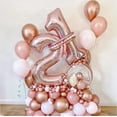 thumbnail image 5 of 32 globos de látex metálicos para decoración de cumpleaños de adultos, globos de aluminio con números de oro rosa, suministros para fiestas de cumpleaños de 18, 21, 30, 40, 50 y 60 años, 5 of 5