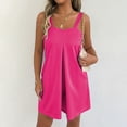 thumbnail image 2 of LEKODE Spaghetti Strap Romper Womens Rompers for Summer Jumpsuits for Women Travel Outfits for Women Pants with Suspender Straps and Jumpsuit 2 Piece Pants Set for Women Summer Hot Pink L, 2 of 9