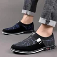 thumbnail image 6 of Fashionable Casual Men's Leather Shoes, Color-Blocked, Slip-On, Large Size, 6 of 7