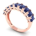 thumbnail image 2 of 2.61 ctw Wedding Band for Women - 14K Rose Gold Simulated Tanzanite Stackable Eternity Ring, 2 of 6