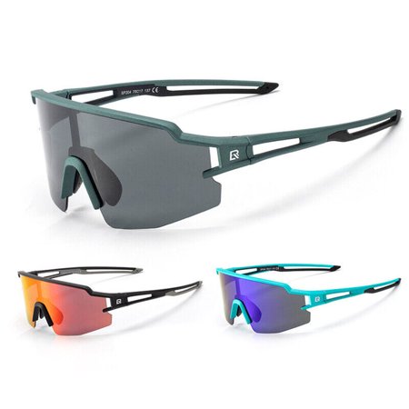 ROCKBROS Mountain Bike Polarized Sunglasses Men's Road Bicycle Cycling Sports Glasses with Adjustable Nose Pads Myopia Frame UV400 Protection