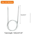 thumbnail image 2 of Uxcell 1 pack Circular Knitting Needles Needles Stainless Steel for Knitting Stitch Grey US 10/6.0mm x 47.24 inch (120cm), 2 of 6