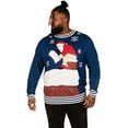 thumbnail image 3 of Tipsy Elves Santa Log On the Fire Funny Christmas Sweater for Men, 3 of 4