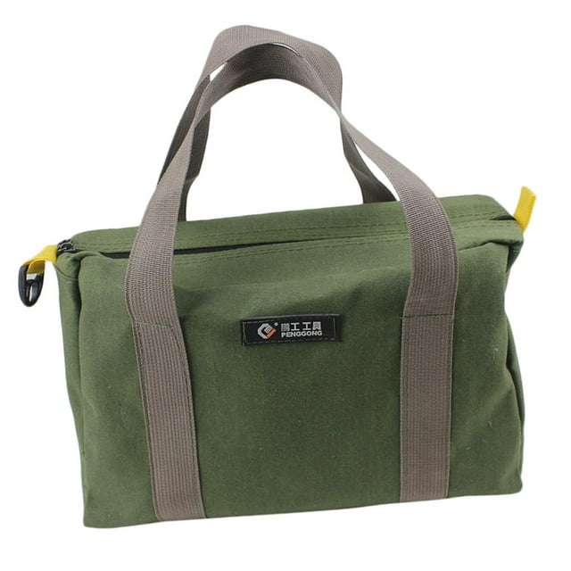 Almencla Portable Canvas Hand Tool Bag Sac de Rangement Multifonction 30x12x18cm