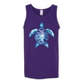 thumbnail image 2 of Sea Turtle Tie Dye Art Animal Lover Mens Graphic Tank Top, Purple, Medium, 2 of 3