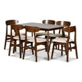 thumbnail image 2 of New Classic Furniture Morocco 7-Piece Mid-Century Wood Dining Set in Natural, 2 of 10