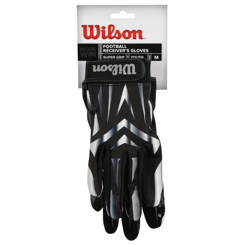 Wilson Receiver Football Gloves, Youth, Medium
