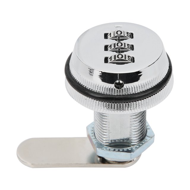 M Buder Cerradura de Combinación de 3 Dígitos Aleación de Zinc para Gabinetes Cajones Casilleros Buzones y Puertas Seguridad en el Hogar 30 mm / 1.18 in Color Plata Elegante