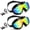 Aqua & Bright Orange, variant on AEGEND Adult Swim Goggles 2 Pack, Wide View Anti-Fog UV Protection Swimming Goggles for Men & Women, Leakproof Silicone Seal with Nose Clip, Ear Plugs & Mesh Bag