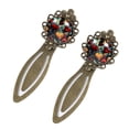 thumbnail image 2 of Love Vintage Copper-Colored Lace Bookmarks: Stainless Steel Set for Book Lovers and Readers, 2 of 5