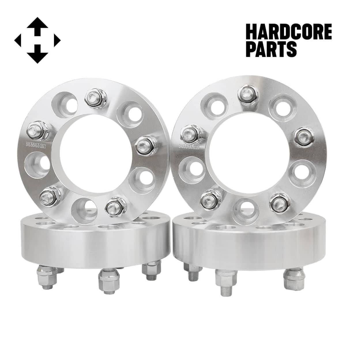 4 PC 1.5" 5x4.75 Wheel Spacers Adapters 5x120 12x1.5 studs +Spline Lug