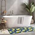 thumbnail image 2 of Yellow Lemon Fruit Slices Blue Pattern Kitchen Rug Mat,Kitchen Runner Rugs Non Skid Washable,Decorative Kitchen Floor Mats for Kitchen,Sink,Laundry,17"x47.2", 2 of 7
