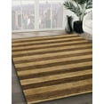 thumbnail image 3 of Ahgly Company Machine Washable Indoor Square Abstract Caramel Brown Area Rugs, 5' Square, 3 of 7