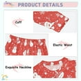 thumbnail image 3 of FORMRS Long Sleeve Top and Pants Pajama Set for Niños 2-Piece Sleepwear, Sizes 18M-8Y, Red Snowman, 3 of 6