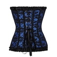 thumbnail image 3 of Fesfesfes Women's Court Corset Gothic Body Shaper Underwear Lace Splicing Bodysuit Shapeware Clothes Sale, 3 of 3
