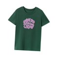 thumbnail image 4 of Camiseta para mujer Mujer Señoras Transpirable Simple Suave Cómodo Cuello redondo de moda SG, 4 of 8