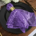 thumbnail image 3 of Efavormart 5 PCS Purple Premium 20" x 20" Washable Sequin Napkins Great for Wedding Party Restaurant Dinner Parties, 3 of 9