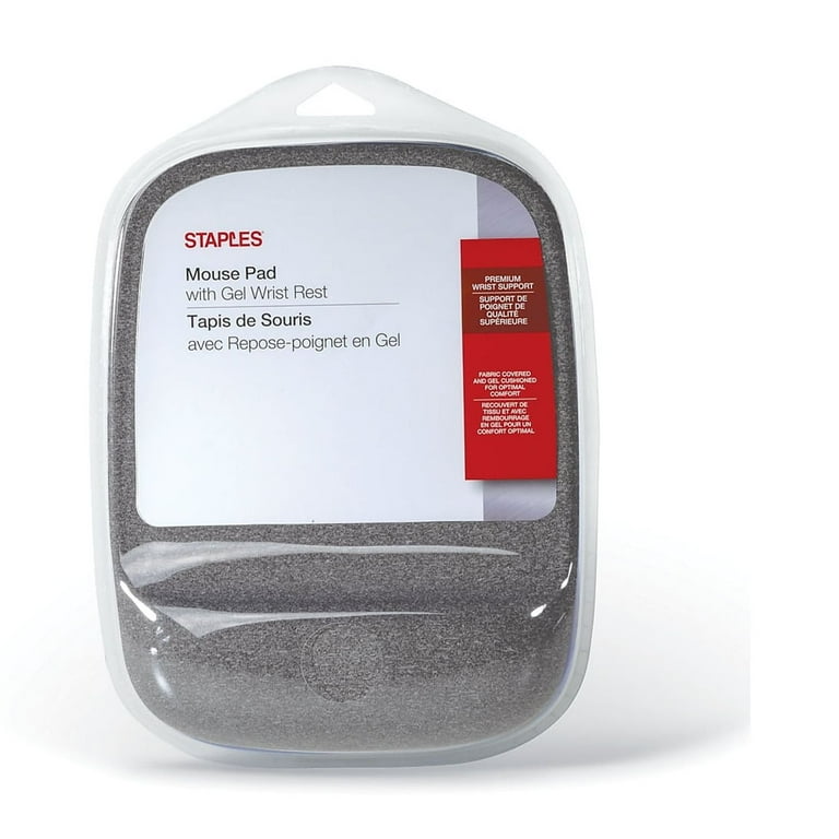 Staples Gel Wrist Rest Mouse Pad - Comfort Gray Computer Accessory