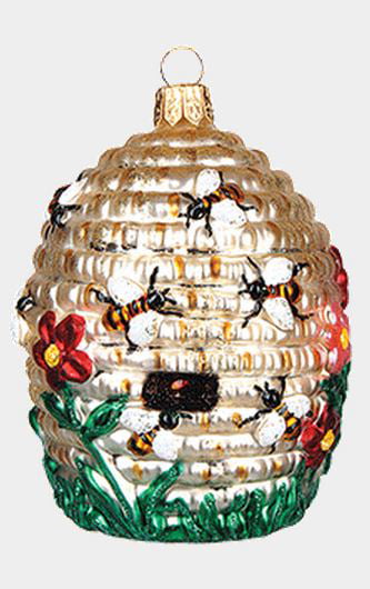 Bee Skep Christmas Ornament 