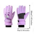 thumbnail image 3 of NAISIBABY Kids Ski Gloves, Waterpoof Thermal Fleece Lined Winter Outdoor Snow Gloves for Boys Girls Purple Free Size, 3 of 5