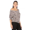 thumbnail image 3 of Dolman Tops for Women Sexy Off The Shoulder Tops Banded Waistband Shirts 3/4 Sleeves Regular and Plus Size Tops, 3 of 6