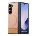 thumbnail image 5 of ELEHOLD Magnetic Case for Samsung Galaxy Z Fold 6, Slim Lightweight Faux Leather Non-Slip Rugged Anti-Scratch Shockproof Case, Wireless Charging Compatible,Pink, 5 of 11